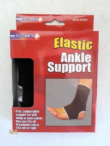 Rapid Care Elastic Ankle Support W/bonus Support Bandage (2 Pack)