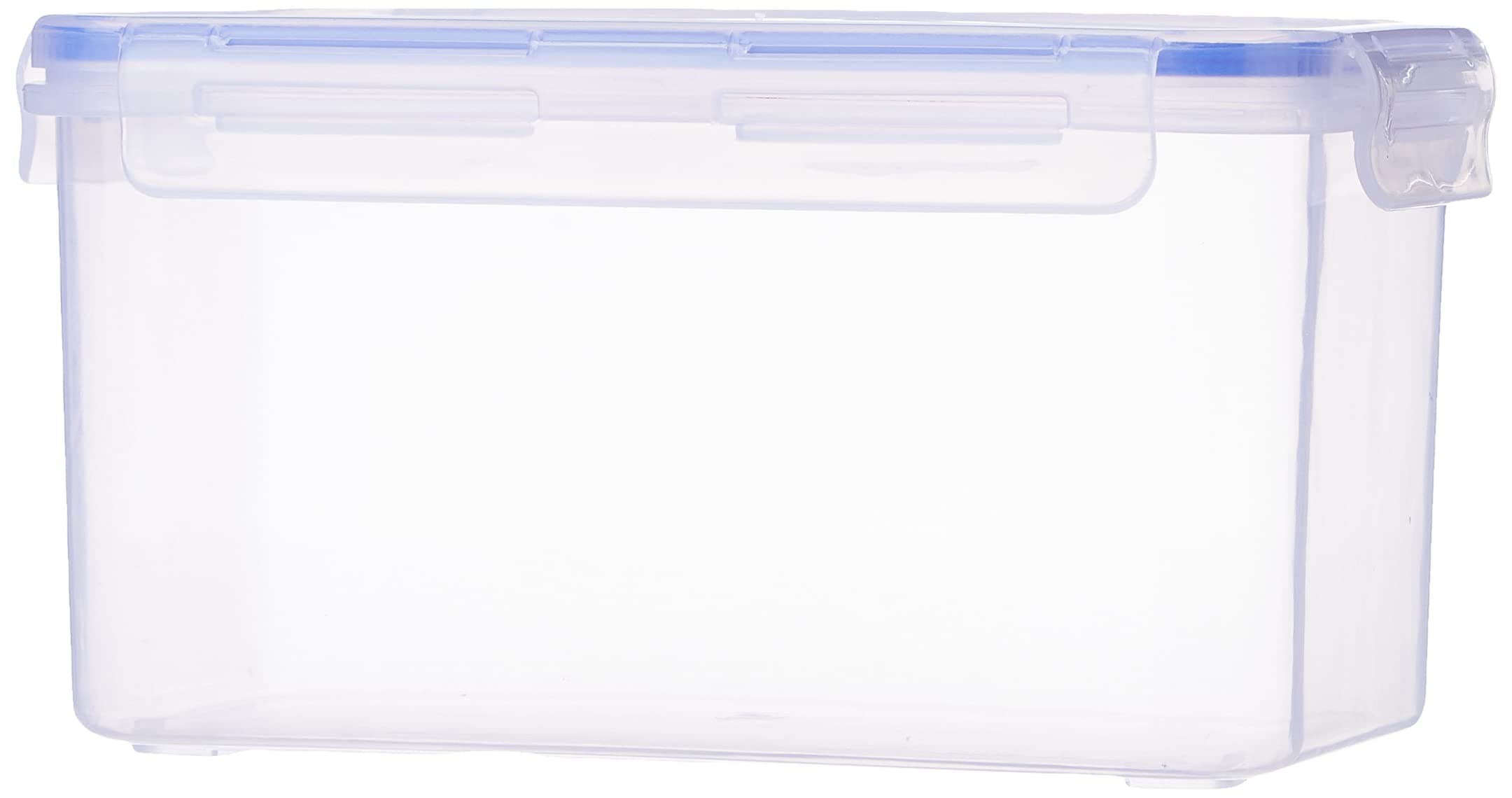 Lock & Fresh 222 Plastic Storage Container For Storing grains, pulses, rice, wheat etc- 2250 ML, Transparent Clear, large (LOCK&FRESH222) (22.5 x 13.5 x 12cm)