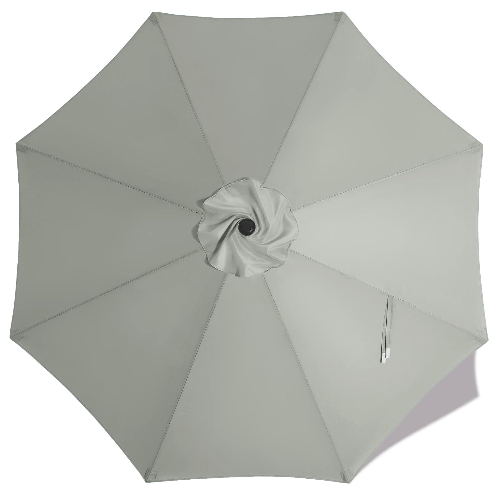 MASTERCANOPY Patio Umbrella 9 ft Replacement Canopy for 8 Ribs-Grey Canopy Only