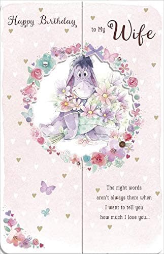 Eeyore Wife Birthday Card