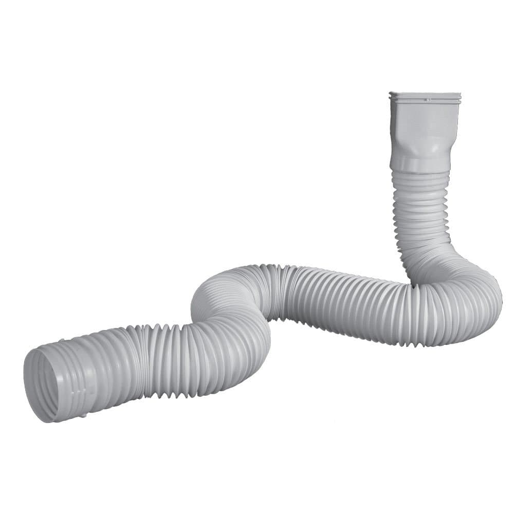 InvisaFlow 7500 Flexible Downspout Extension, White