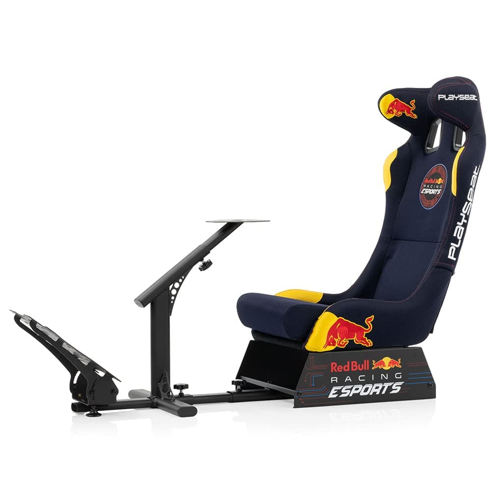 Playseat Evolution Pro Sim Racing Cockpit | Comfortable Simulator Compatible with All Steering Wheels & Pedals on The Market Supports PC Console Redbull Esports Edition, Large