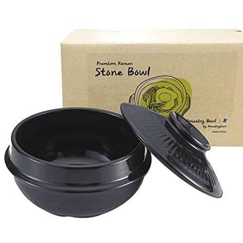 Korean Dolsot Ddubaegi (Earthenware) Stone Bowl (Medium Set)