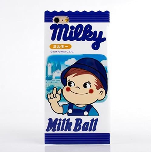 Soft TPU Case for Iphone 5/5S, Clear Unique Milky Candy Wrapper Design Japanese Cartoon Kawaii Style Girls Boy Kids Original Gift Box Fun Creative Cute Lovely Novelty Soft TPU Case For Apple iPhone 5/5S(White Boy)