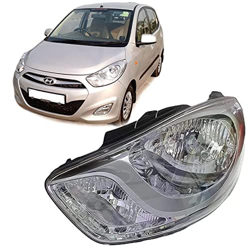 Heavy Quality Depon Head-Light Lamp Unit Assembly Without Bulb For Hyundai I10 2010 To 2017 Type - 2 (Left Co-Driver Side) - Halogen