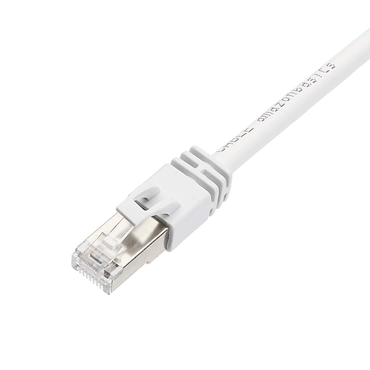 Amazon Basics RJ45 Cat 7 High-Speed Gigabit Ethernet Patch Internet Cable, 10Gbps, 600MHz - White, 10-Foot (3M)