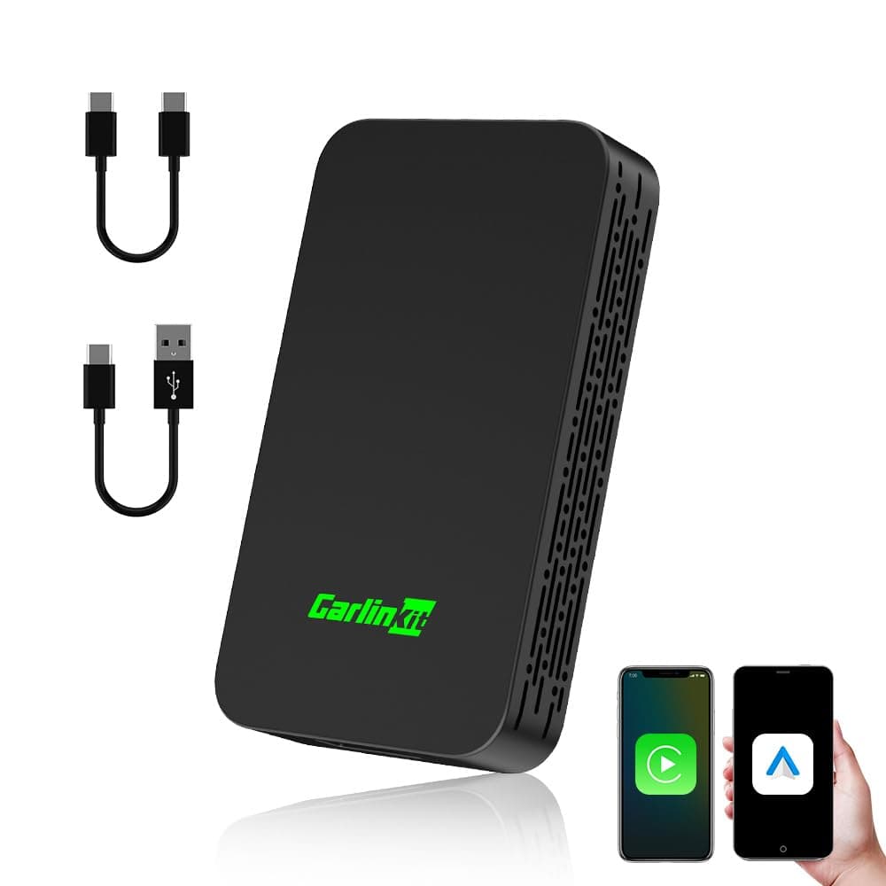Wireless CarPlay Adapter for iPhone: Get in Your Car and Go - Auto Connects, Go Wireless Instantly, Crisp Audio, Always Updated. Carlinkit 5.0 for Wired CarPlay Android Auto Cars(Black).