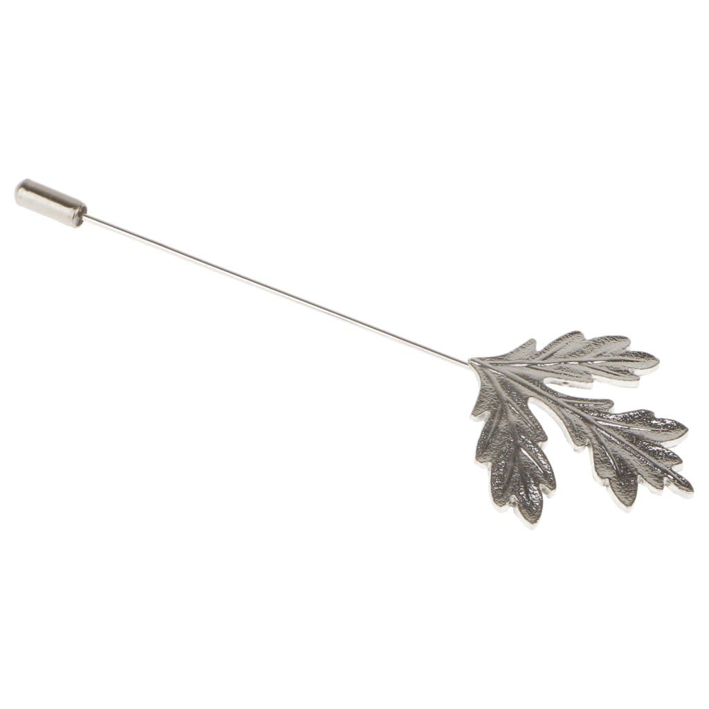 Men Maple Leaf Suit Lapel Stick Pin Tie Hat Scarf Brooch Badge Silver Charm