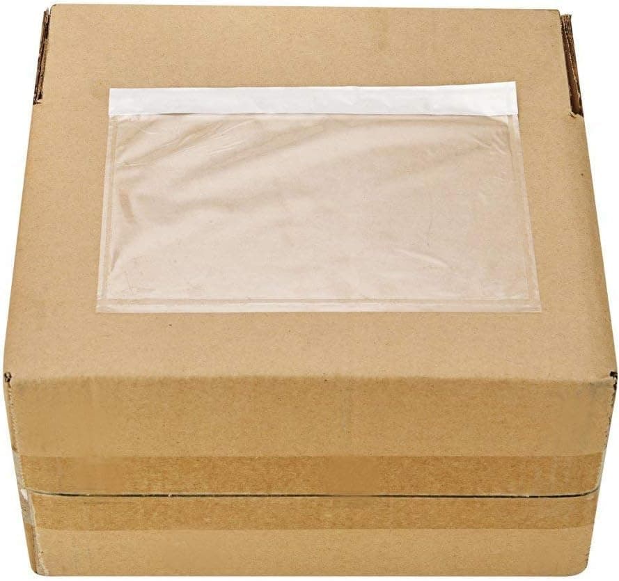9527 Product 6" x 9" Clear Adhesive Top Loading Packing List Clear Shipping Pouches, Mailing/Shipping Label Envelopes (100 Pack)