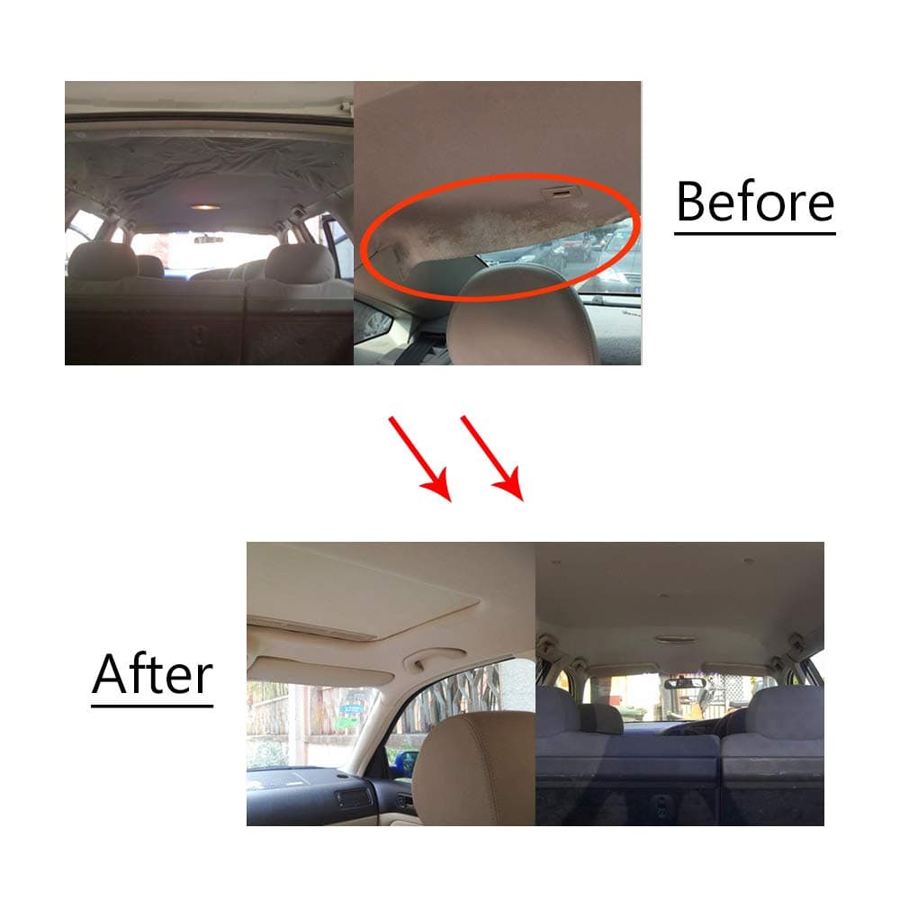 Auto Headliner Fabric Mesh Type 60" Wide by 36" with Foam Backed Flat Knit Headliner Material Car Roof Upholstery Fabric for RV Truck Boat Home Repair, Light Gray