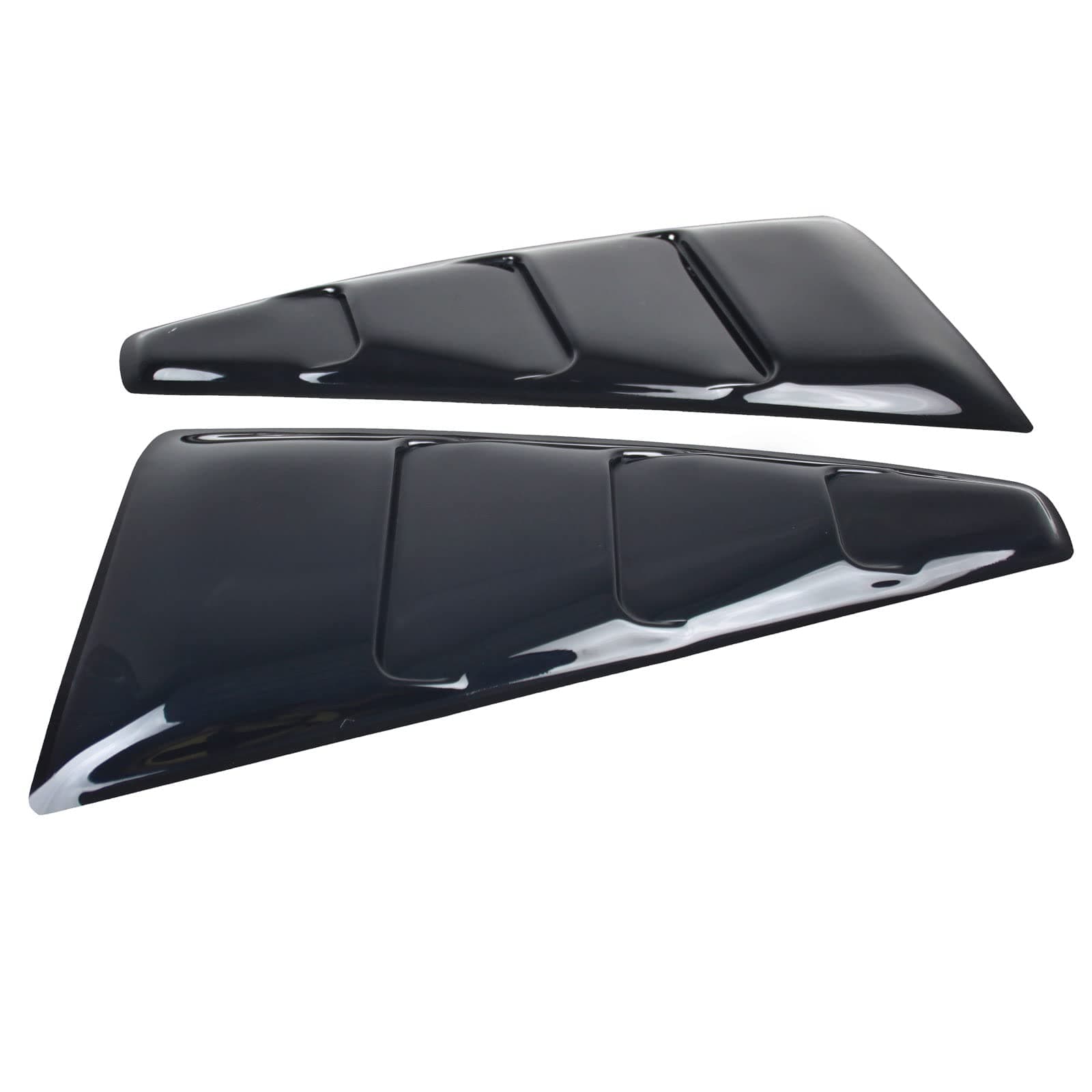 Window Side Louvers Compatible with 2005-2014 Mustang, Quarter Panel Translucent Smoked Tail Deck Lid Bodykit by IKON MOTORSPORTS