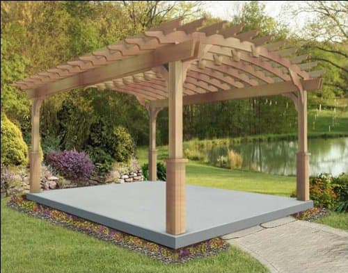 8' x 20' Red Cedar Arched Garden Pergola
