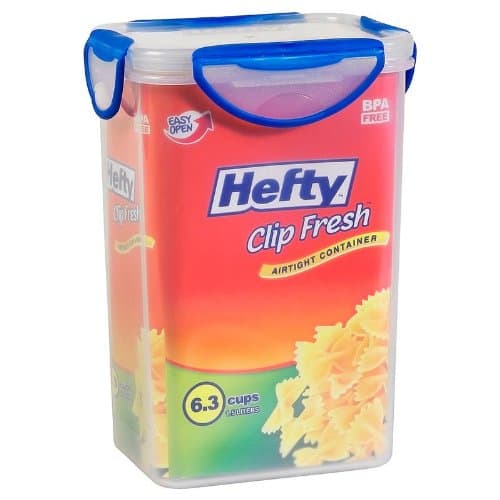 Hefty Clip Fresh Food Storage Container 6.3 Cups Tall Rectangular