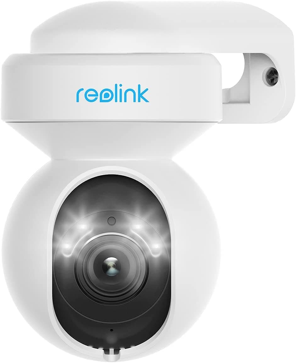 REOLINK E1 Outdoor Plug-in WiFi Security Camera, 5MP HD PTZ Camera for Home Security, Motion Tracking, 5GHz WiFi, 3X Optical Zoom, Person Vehicle Detection, Spotlight Color Night Vision, APP Control