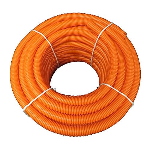 3/4" Dia. x 100 ft, Orange Flexible Polyethylene Corrugated (PE) Split Tubing (Wire Loom)