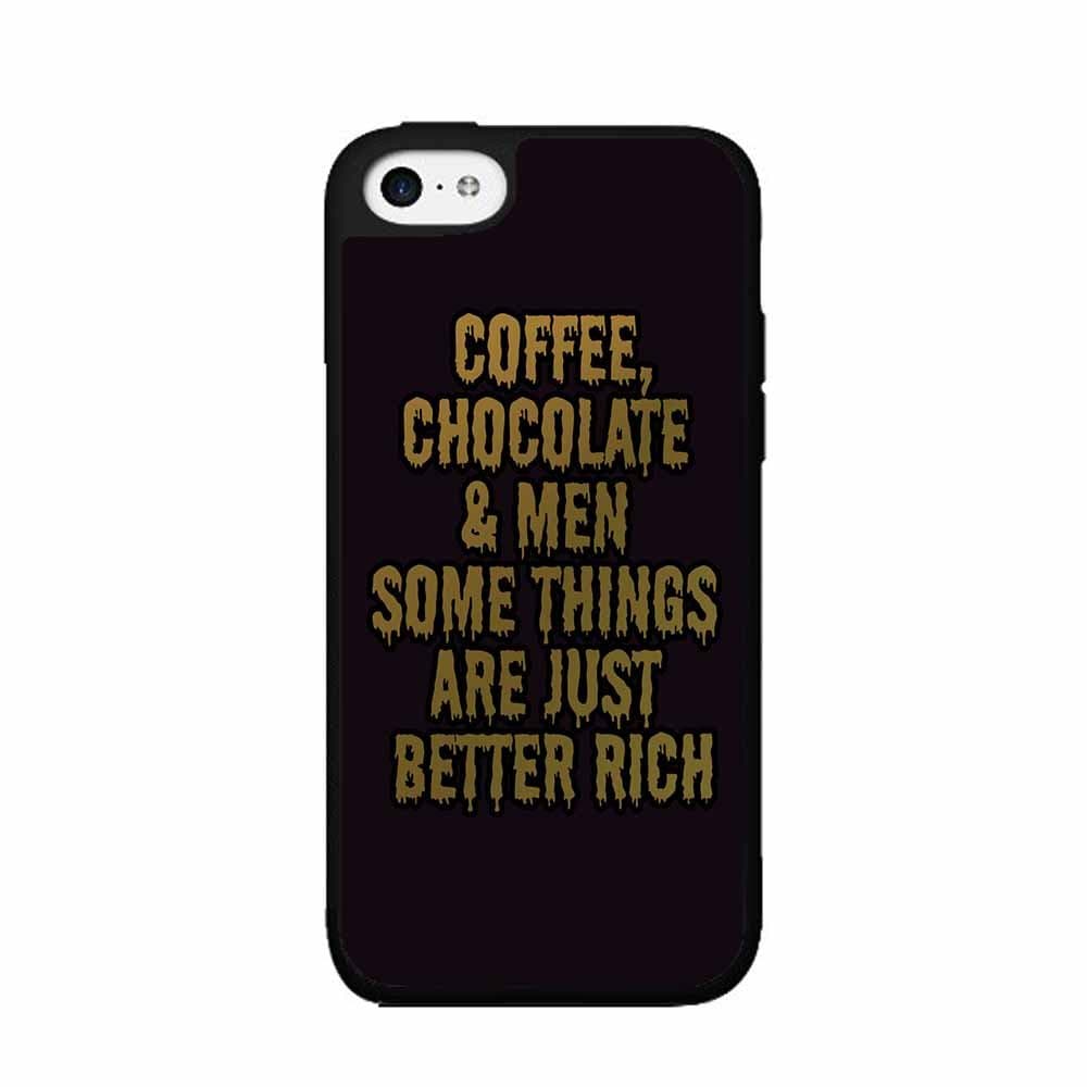 Chocolate Coffee and Men Plastic Phone Case Back Cover iPhone 4 4s comes with Security Tag and MyPhone Designs(TM) Cleaning Cloth