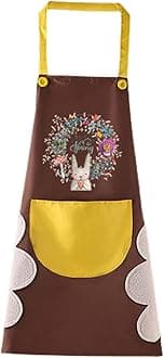 FAIRYGATE Chefs Kitchen Aprons for Women Adjustable Neck Bib Apron with Pocket Kitchen Cooking Aprons for Cooking Baking Gardening