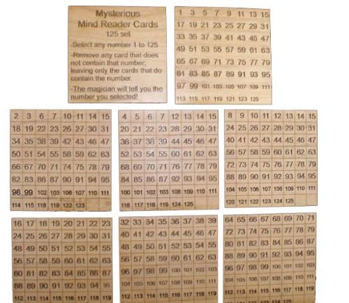 Mysterious Mind Reader Cards to 125 - Magic!