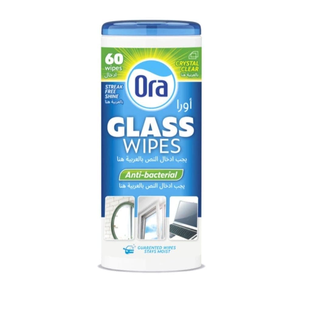 ORA GLASS WIPES 60 wipes