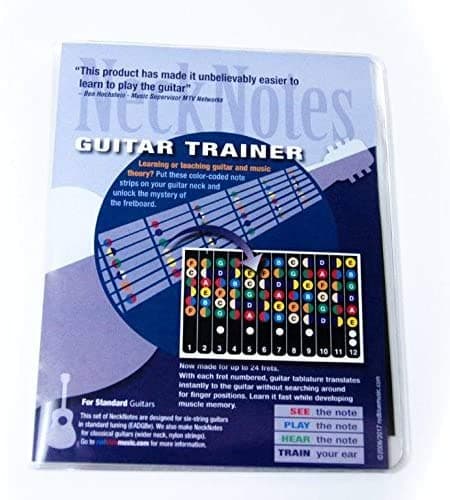 | Color Coded Fretboard Fret Map Guitar Note Stickers for Beginner to Advanced Learning of Guitar and Music Theory | Standard Edition (For Acoustic and Electric Guitars)