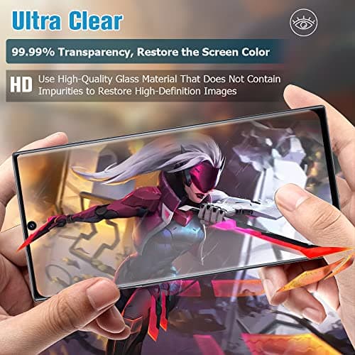 [2+2 Pack] Galaxy Note 10 Plus Screen Camera Protector, 9H Tempered Glass Scratch Resistant, Ultrasonic Fingerprint Support, 3D HD Curved, For Samsung Galaxy Note 10+ 6.8 Inch Glass Screen Protector