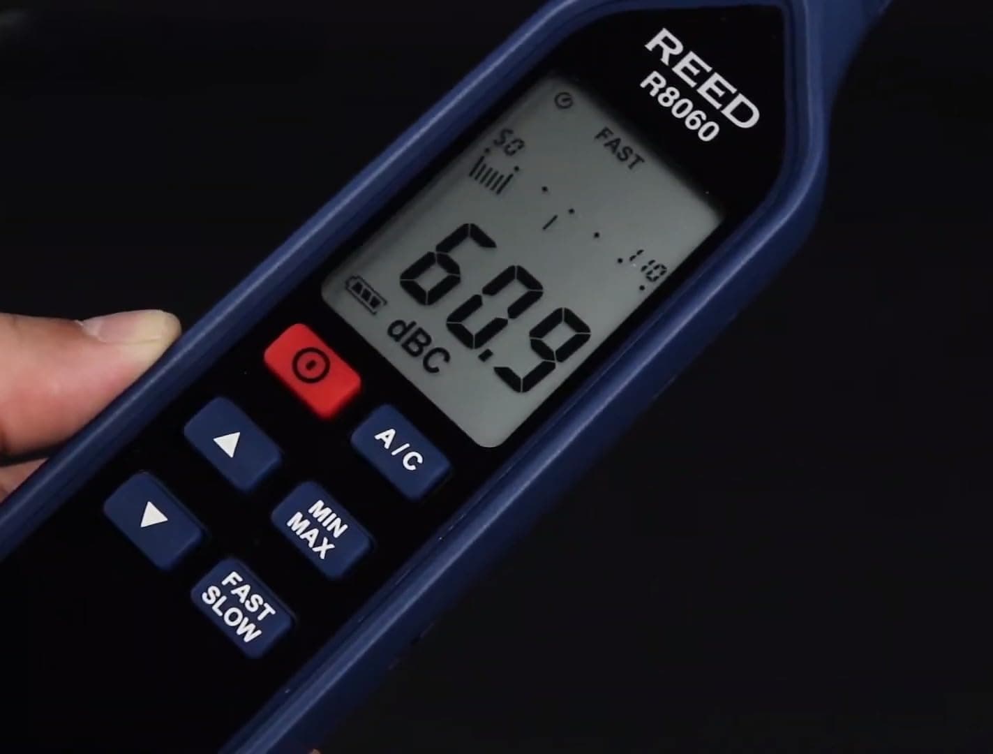 REED Instruments R8060 Sound Level Meter with Bargraph, Type 2, 30 to 130 dB