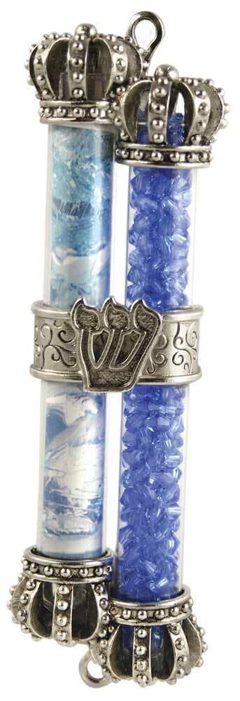 Crushed Wedding Glass Mezuzah Keepsake