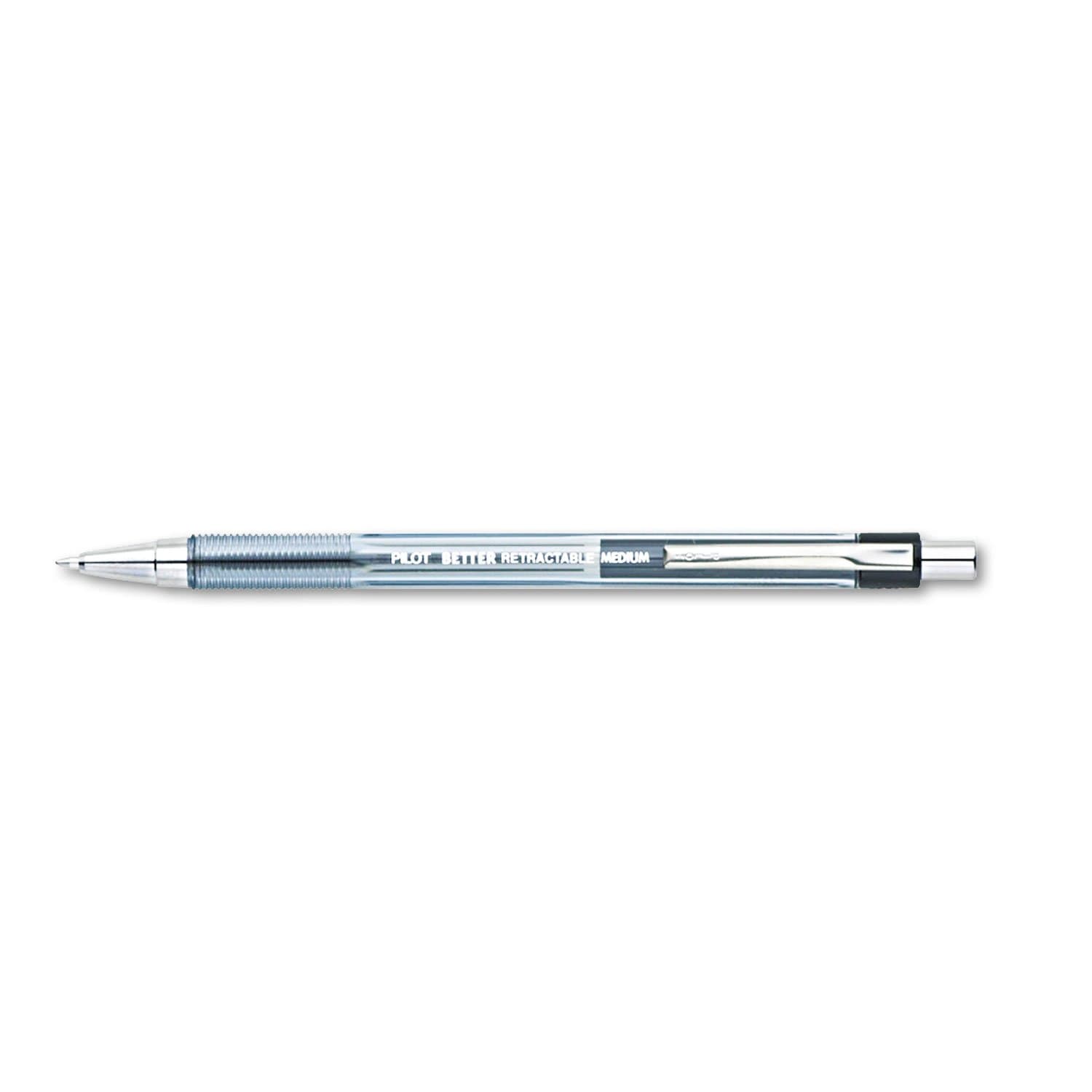 The Better Ball Point Pen Refillable & Retractable Ballpoint Pens, Medium Point, Black Ink, 12-Pack (30005)