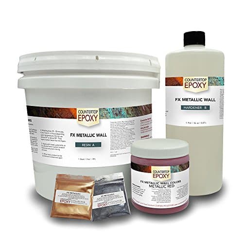 FX Metallic Wall and Shower Coating - Rustic Red - 3 Quarts (100 - 200 sq ft)