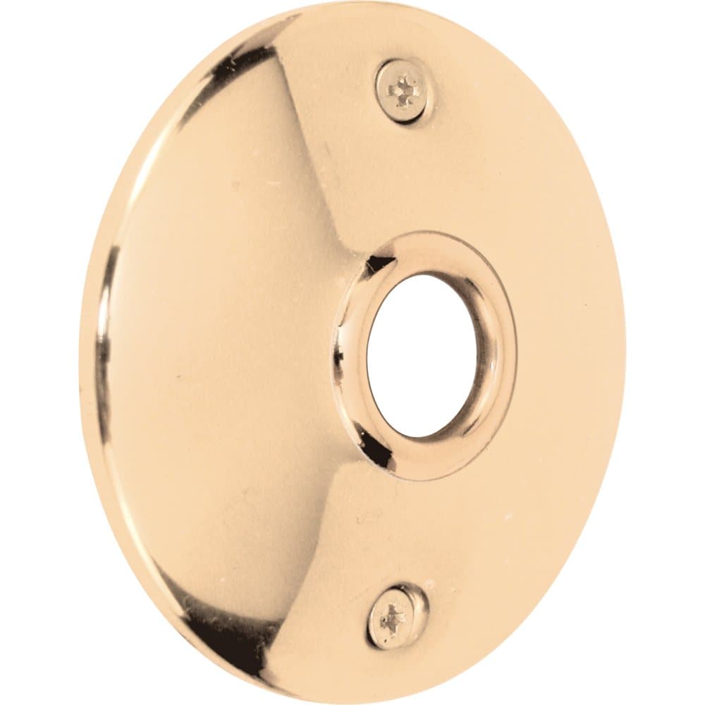PRIME-LINE Defender Security E 2296 Door Knob Rosettes, 3-Inch Outside Diameter, Polished Solid Brass, Pack of 2