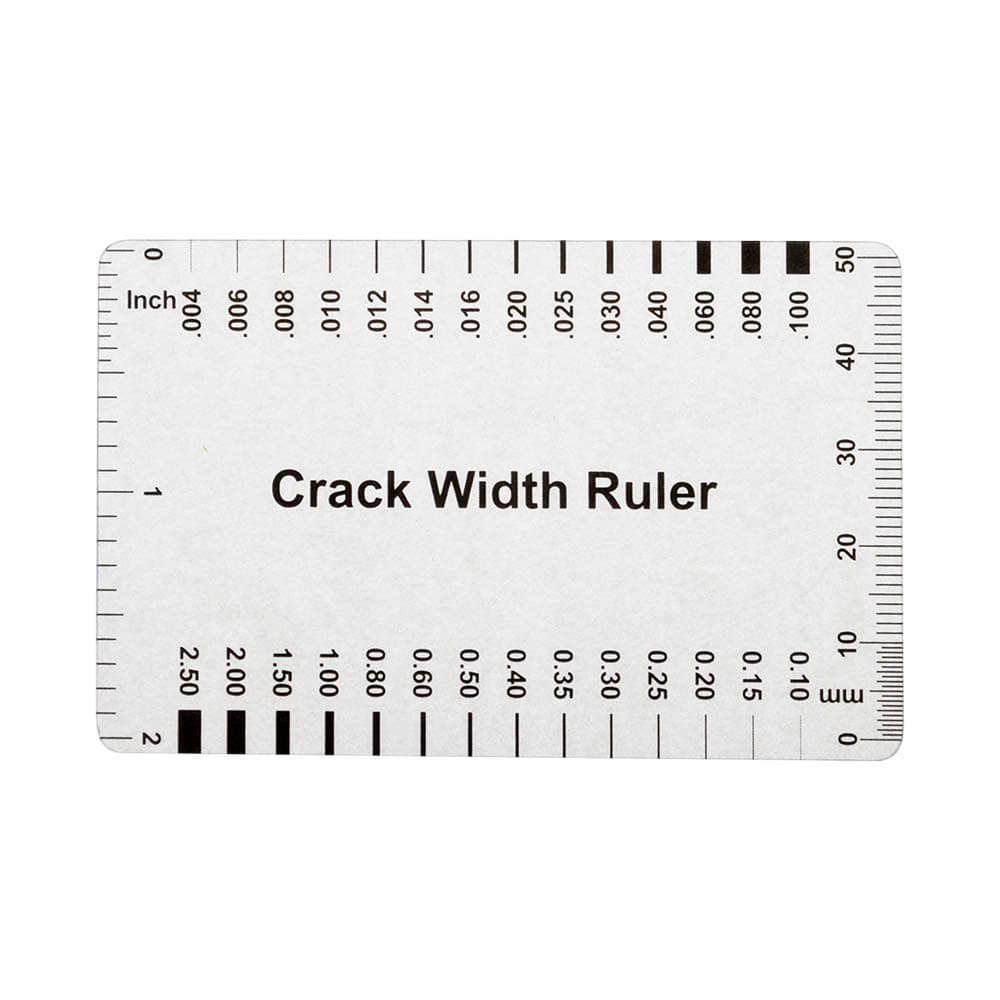 (10pcs) Muka Plastic Concrete Crack Width Rulers - Gloss Clear A