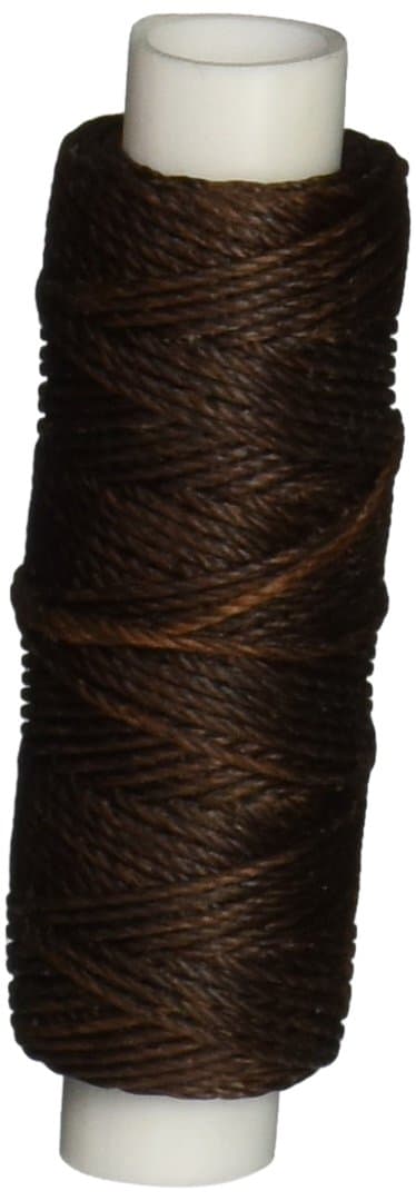 Tandy LeatherFactory 1227-02 Waxed Nylon Thread, 25-Yard Spool, Brown