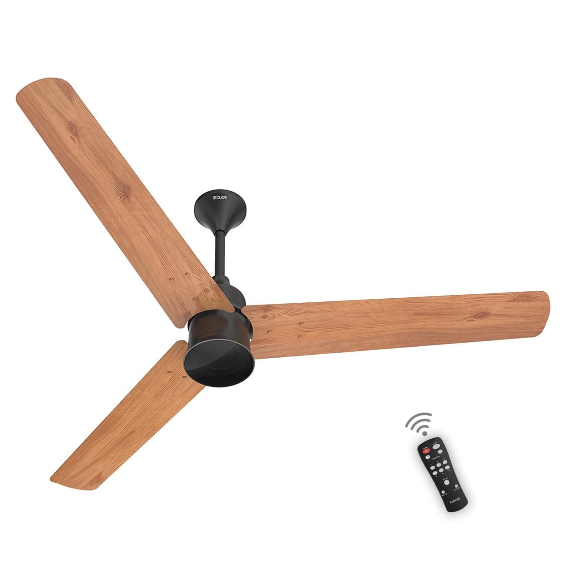 Polycab Silencio Mini 900mm 5-Star BLDC, Remote Ceiling fan for home| 55% Energy Saving, 100% Copper, High Speed, 25 Speed Setting, Reversable & Timer | 4-yr Warranty【Natural Wood】