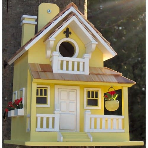 Backyard Garden Bird Cottage - Yellow