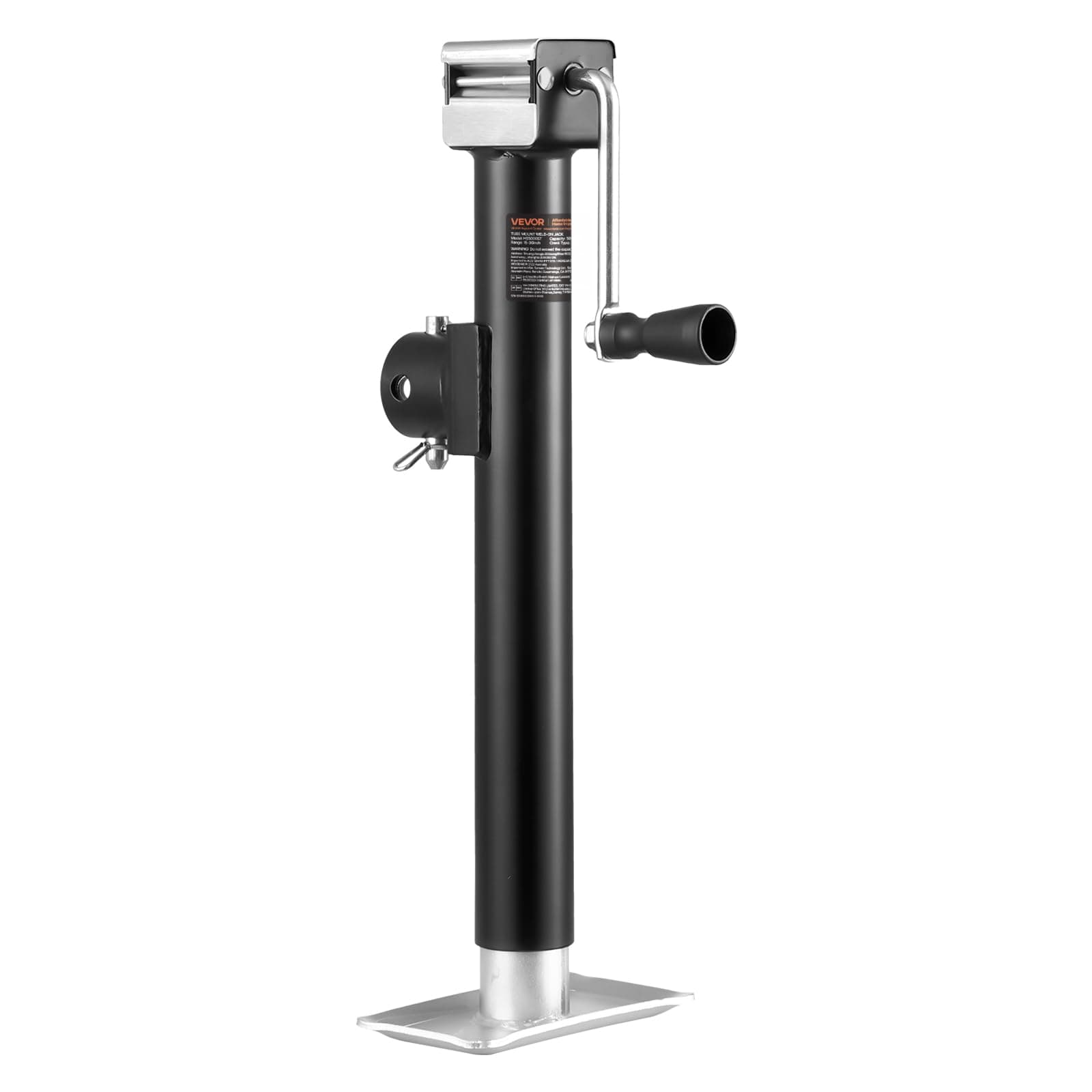 Trailer Jack, 5000 lb Load Capacity, Weld-on Trailer Support, Fits All Trailers, Easy Installation, Height Adjustable, Black