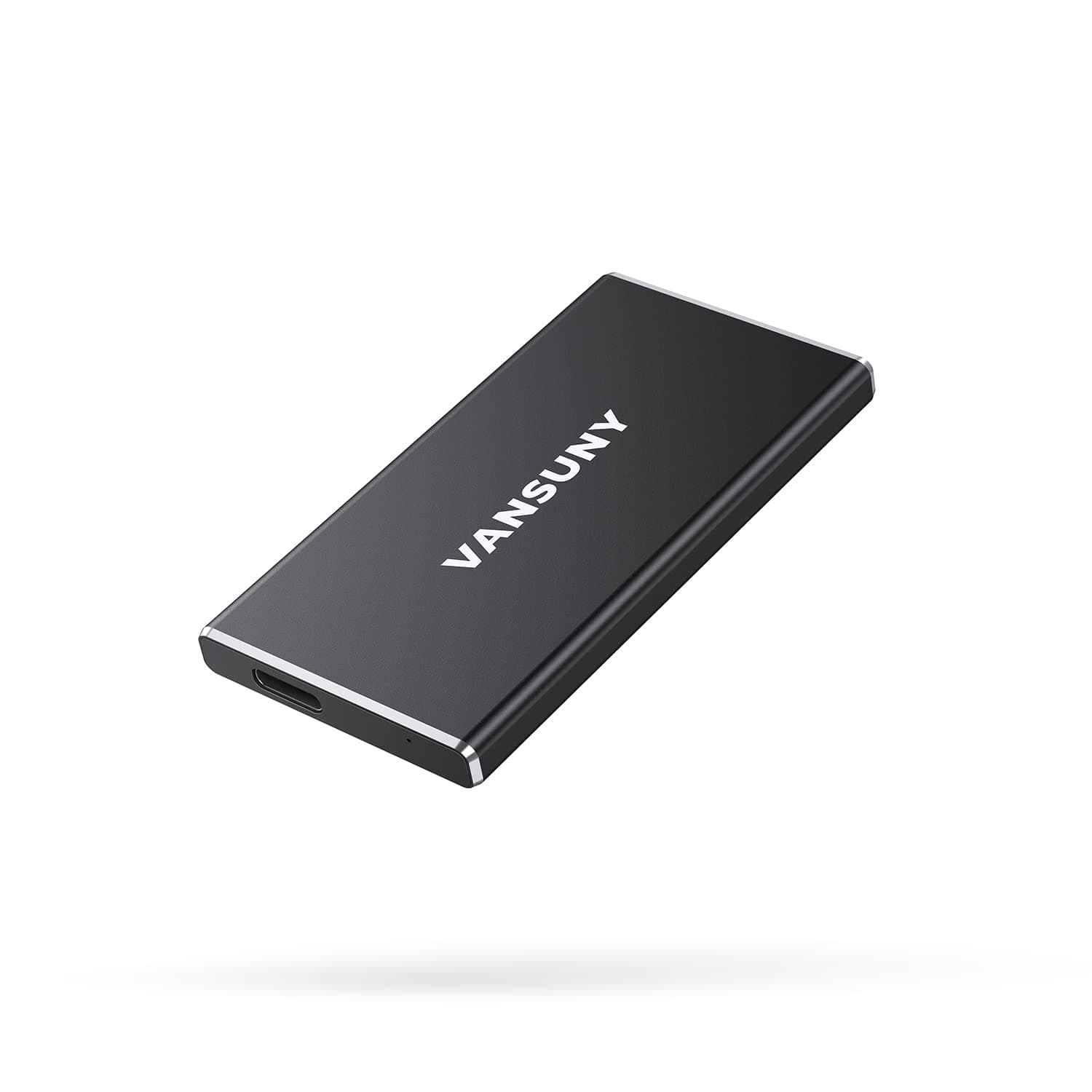 Vansuny External SSD USB 3.1 550MB/s High-Speed Read Write Portable SSD External Hard Drive USB C Mobile Solid State Drive (500 G, Black)