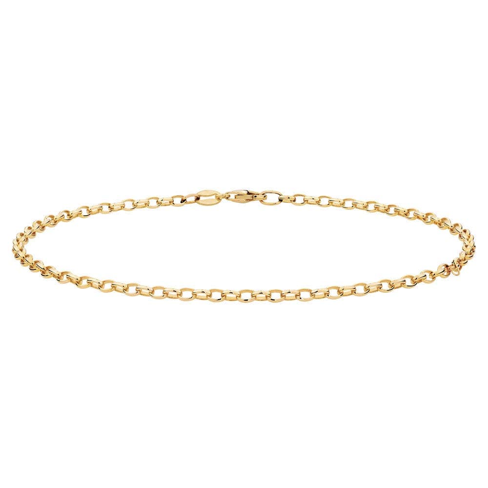 Round Rolo Link Chain Bracelet