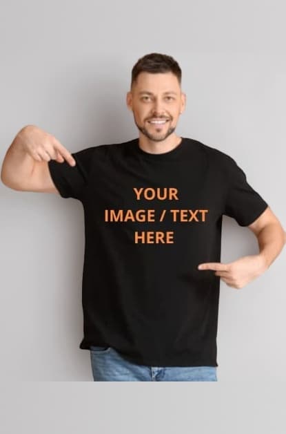 Mens Customize Regular Fit Half-Sleeve T-Shirt