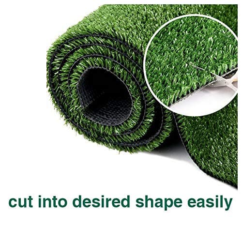 WarmShe Synthetic Artificial Grass Turf 0.4" Customized Sizes, Drainage Holes Pet Faux Grass Astroturf Rug Carpet 12FTX48FT Indoor Outdoor Rug Area Garden Decor