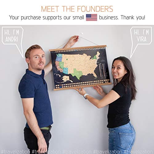 Travelization Scratch Off World Map with Flags - 24 x 17, Wall Art Poster, Wall Map, Living Room