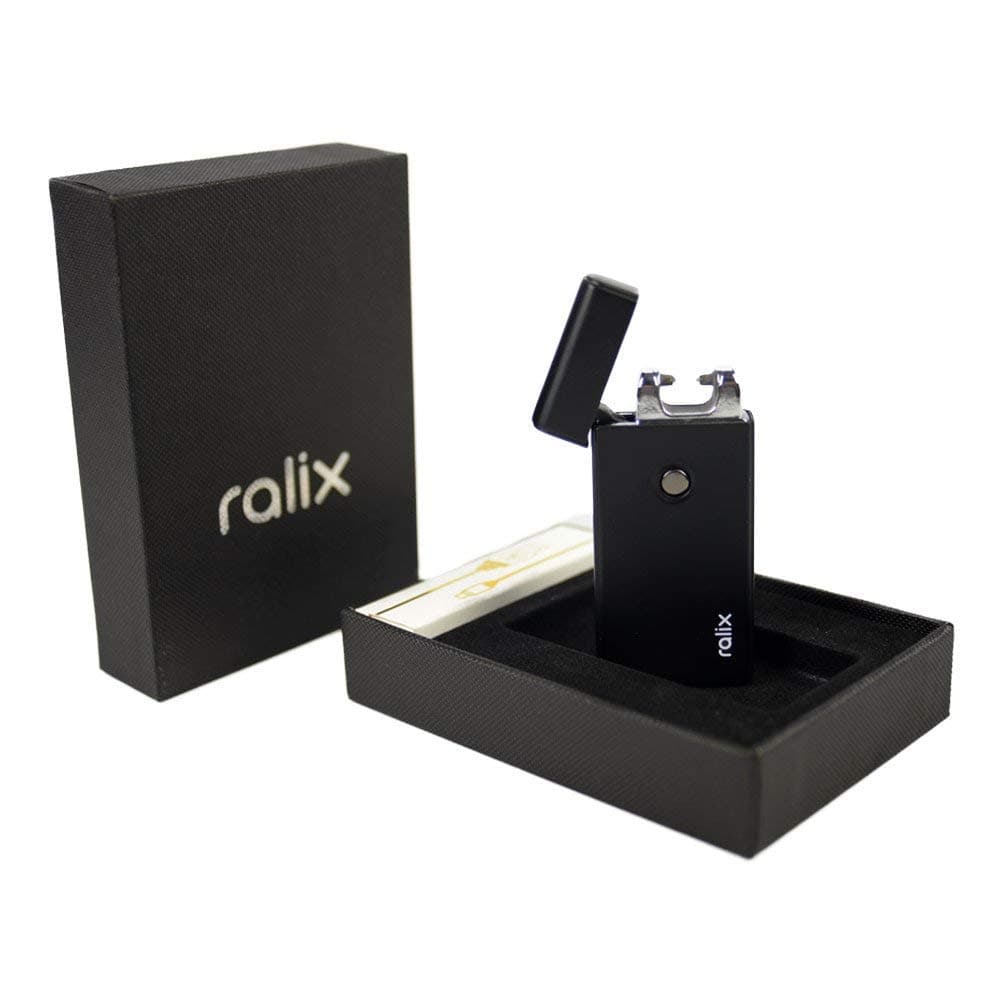 Ralix Electronic Lighter | Single Arc Flameless Plasma Lighter | Rechargeable | Wind Resistant | Best for Lighting Cigarettes, Candles & More | Includes USB Charger & Luxury Gift Box