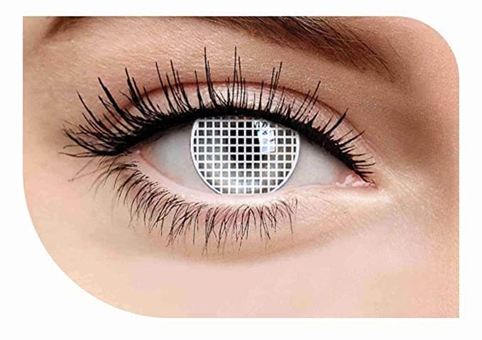 Optify Yearly Color Contact Lenses (Zero Power,White Mesh,Pack of 1)