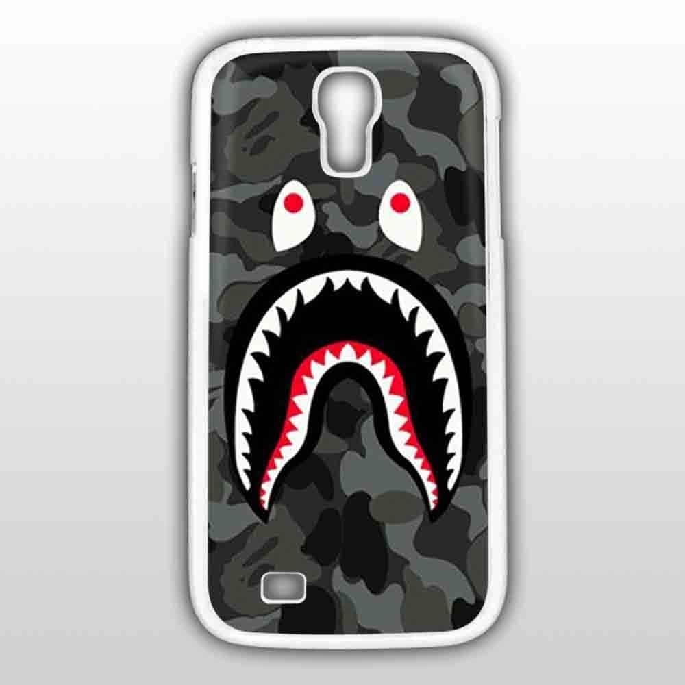 Bape Shark Black Army Pattern for Iphone and Samsung Galaxy Case (Samsung Galaxy S4 white)