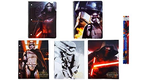 Star Wars Notebooks, Folders, Pencils Back to School Supply Bundle (The Dark Side)