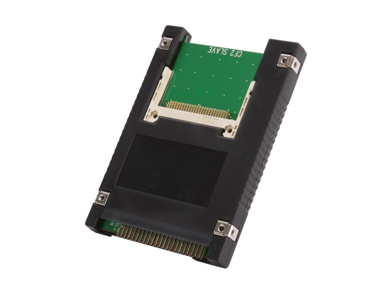 Syba Dual Compact Flash CF to 44 Pin IDE/PATA 2.5" Adapter Enclosure, Black SD-ADA45006