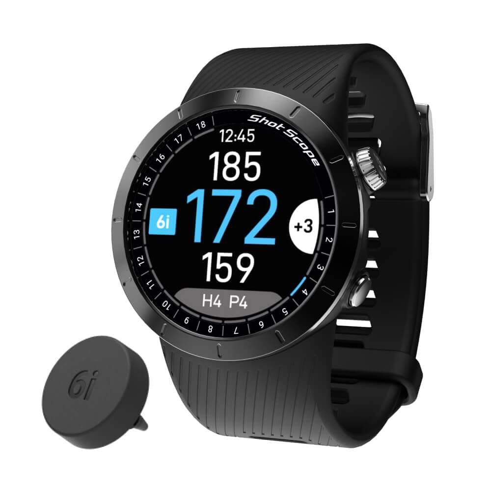Shot Scope Technologies X5 Golf GPS Watch - Premium GPS Watch with Automatic Performance Tracking | Distances, Hazards, Doglegs & Layups (Presitge Black)