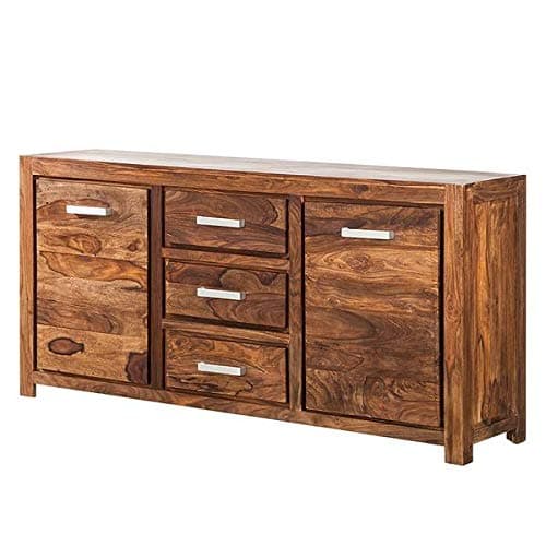 Solid Sheesham Wood Sideboard Cabinet for Living Room