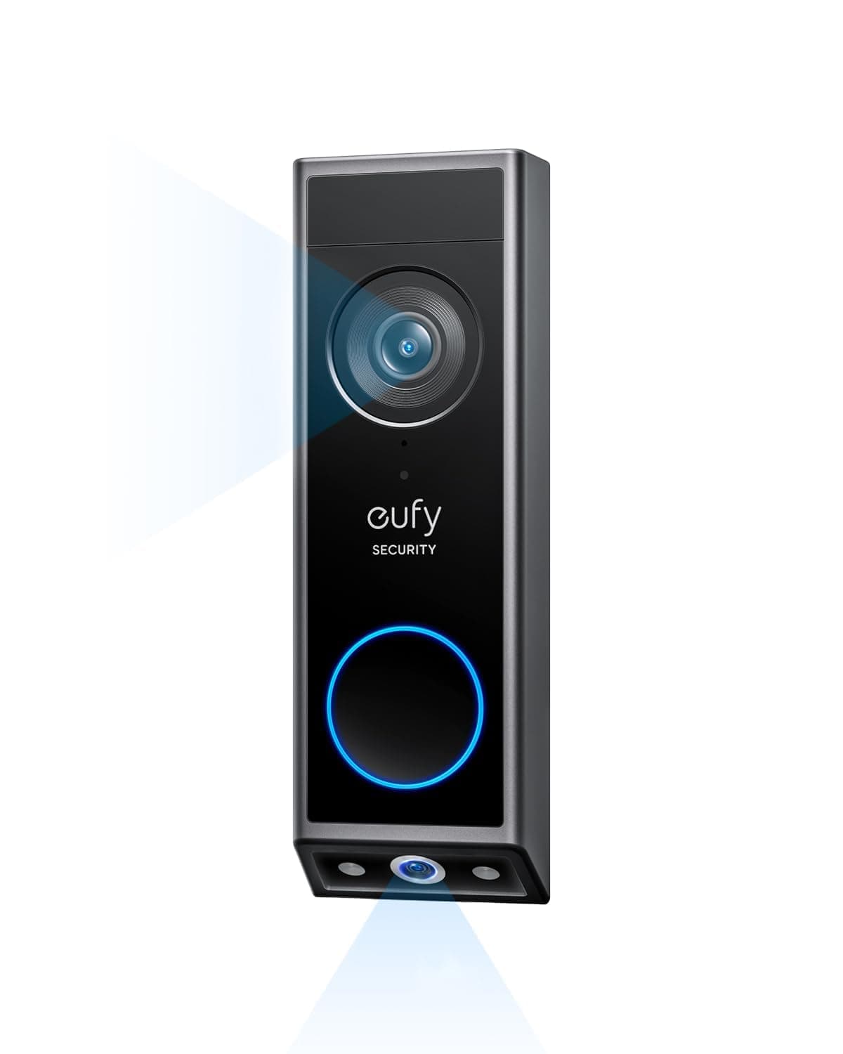 eufy Security Video Doorbell E340,No Subscription,Dual Cameras, 2K FHD,Head-to-Toe View, Doorbell Camera Wireless & Wired, Color Night Vision, Two-Way Talk, AI Motion/Package Detection, Built-in 8GB