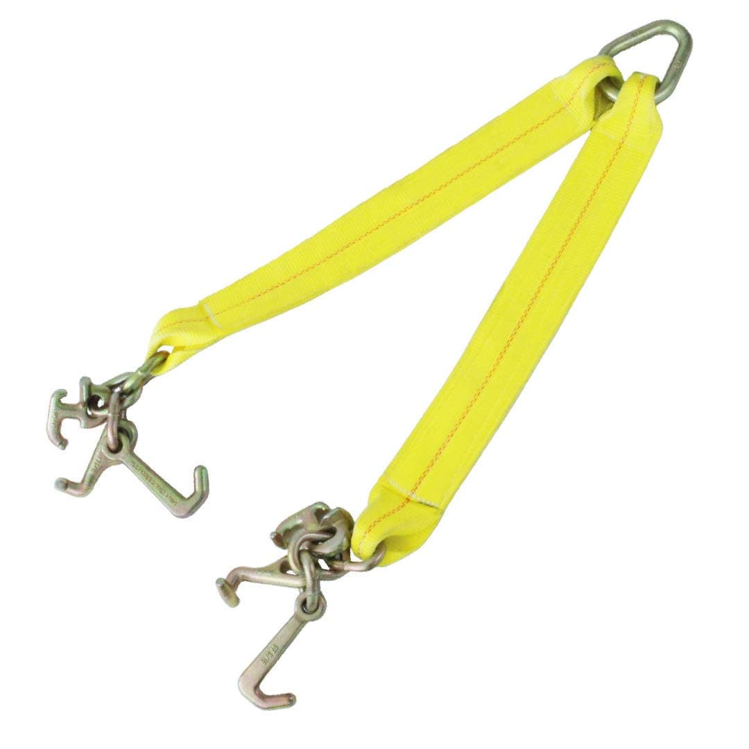 Boxer Tools 3" x 24" V-Bridle Strap with Cluster RTJ Hooks Grade 70, Assembled in The USA