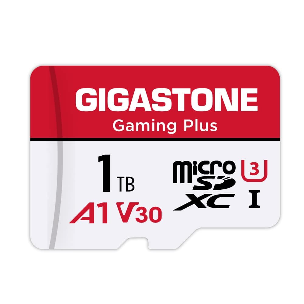 【For Switch 1 Only】GIGASTONE 1TB Micro SD Card, Gaming Plus, Up to 150/120 MB/s, MicroSDXC Memory Card for Nintendo-Switch 1, SteamDeck, 4K UHD Video, UHS-I A1 V30 U3 C10 with Adapter